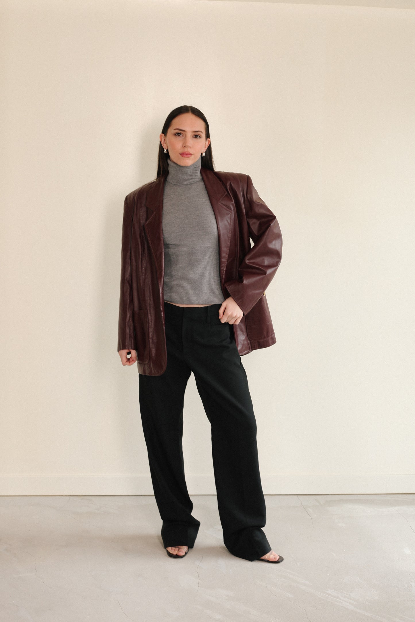 Etienne Agner Oxblood Leather Jacket