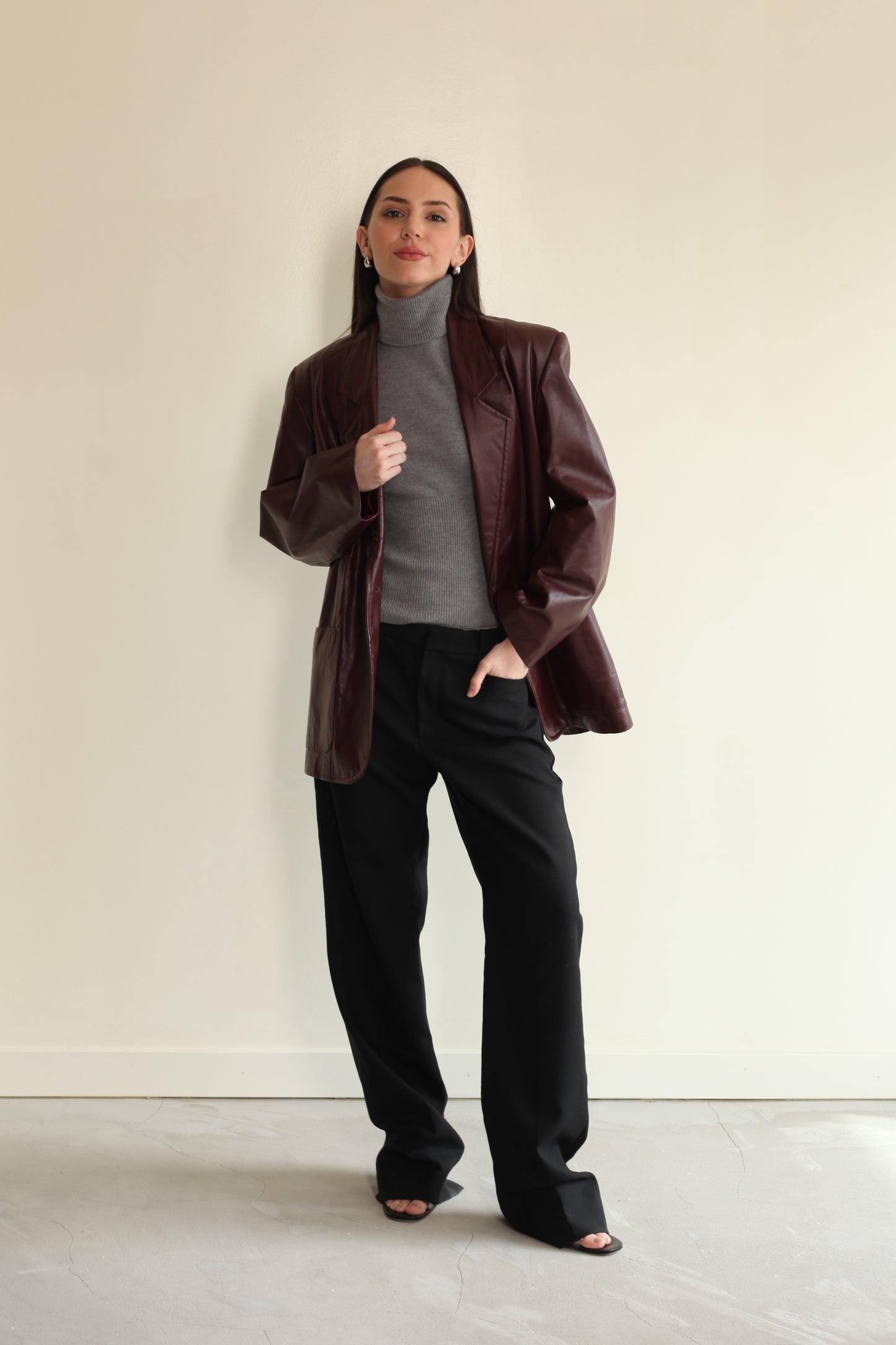 Etienne Agner Oxblood Leather Jacket