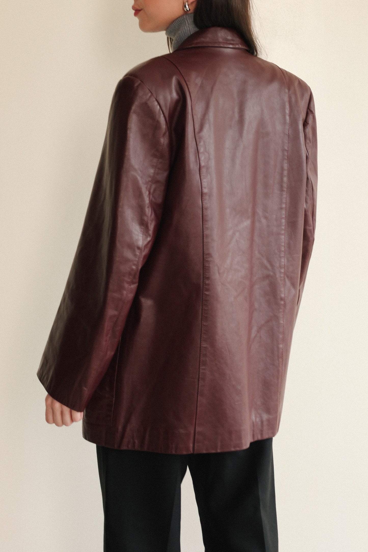 Etienne Agner Oxblood Leather Jacket