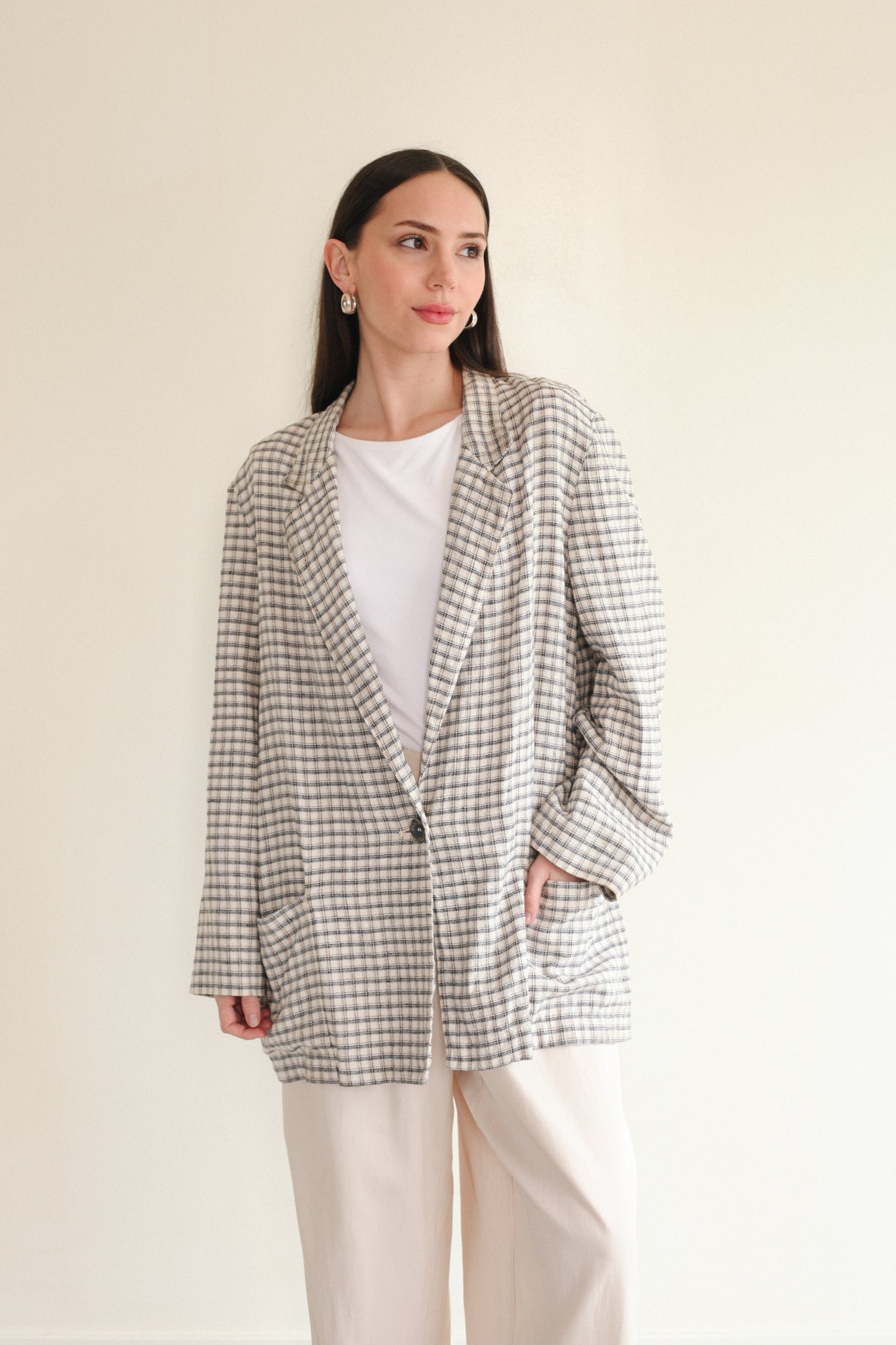 Oversized Linen Summer Blazer