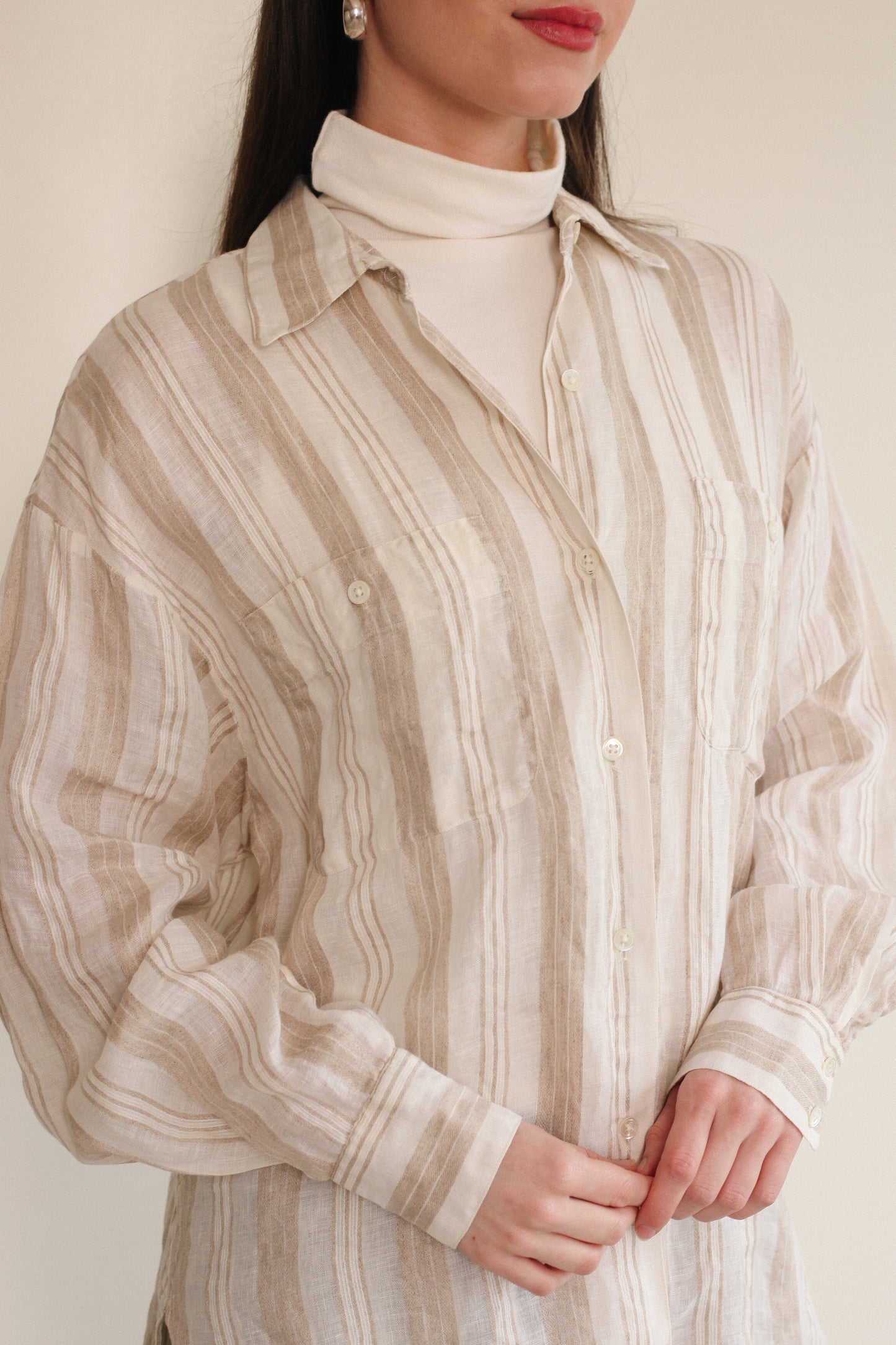 Striped Linen Button Down