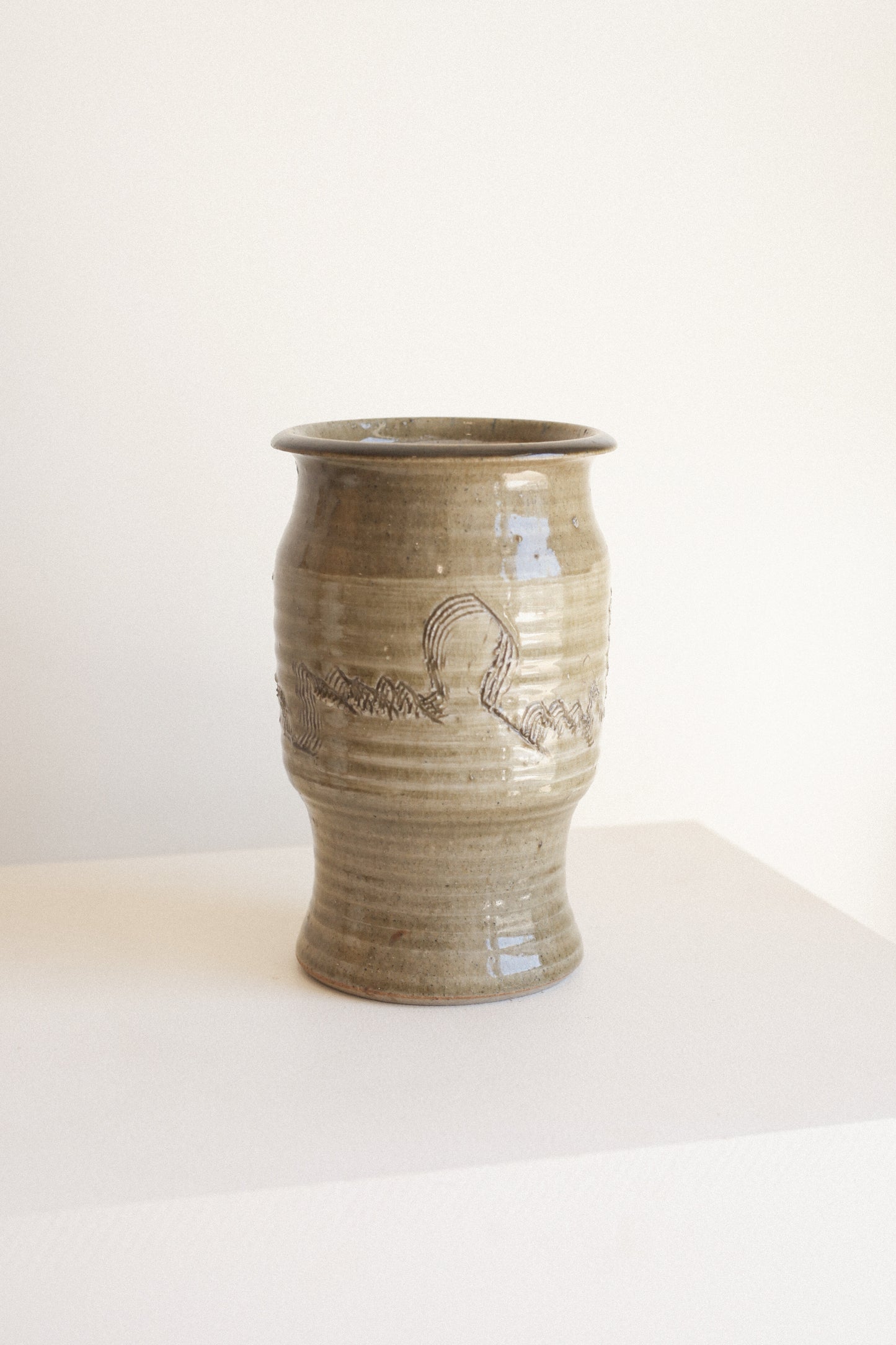 Electrocardiogram Studio Art Vessel, Signed