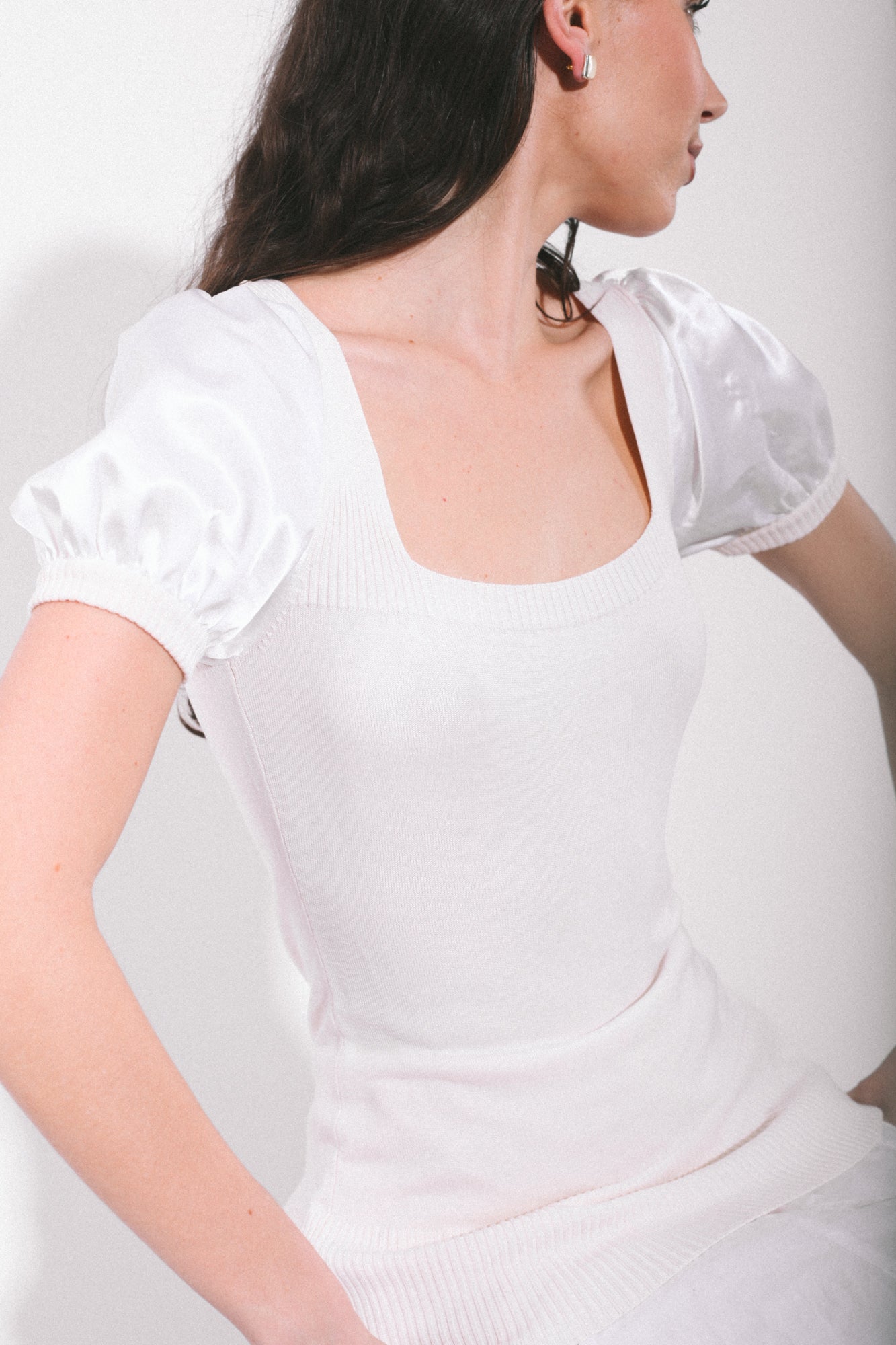 Cache Bubble Sleeve Top