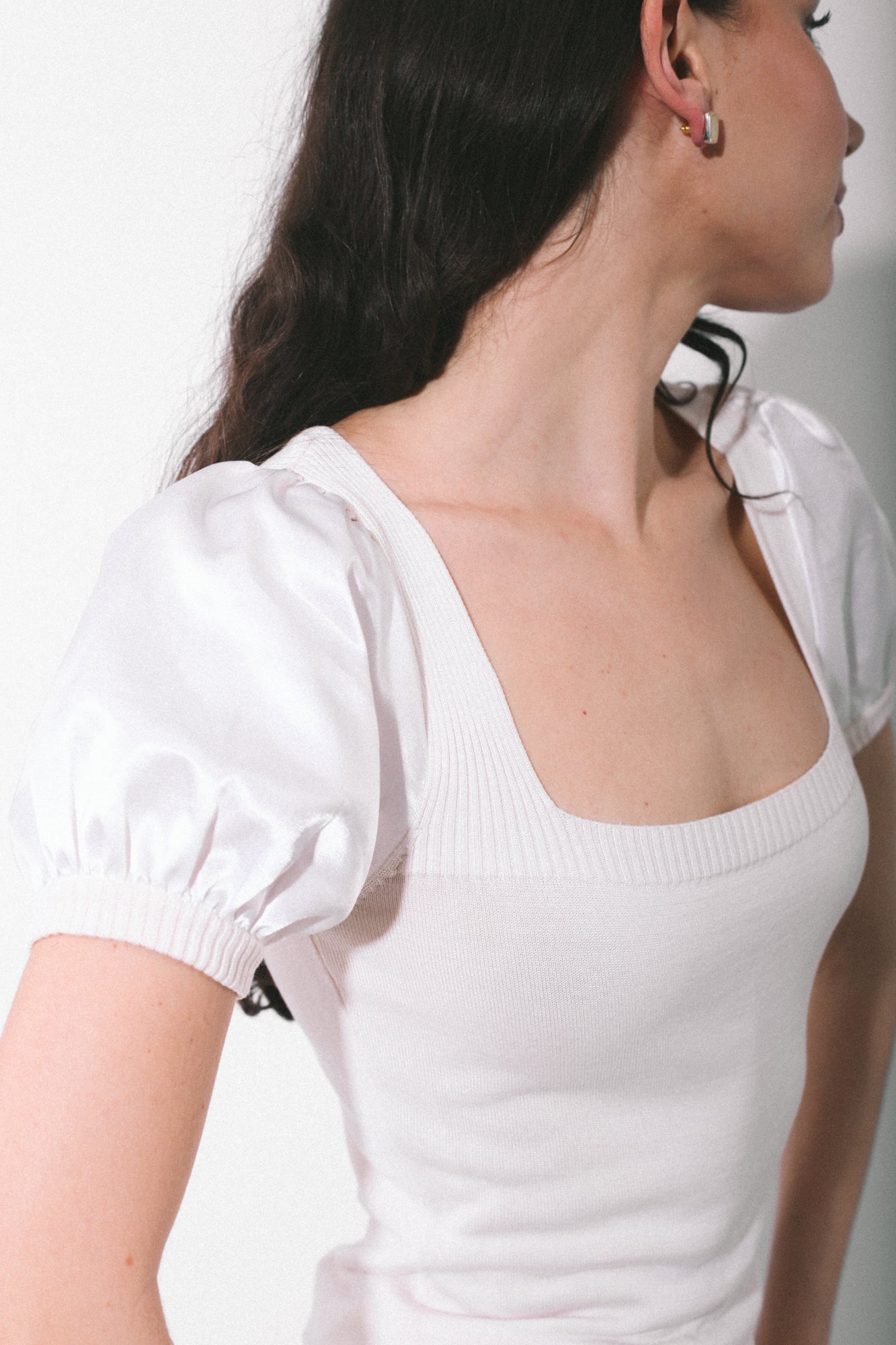 Cache Bubble Sleeve Top