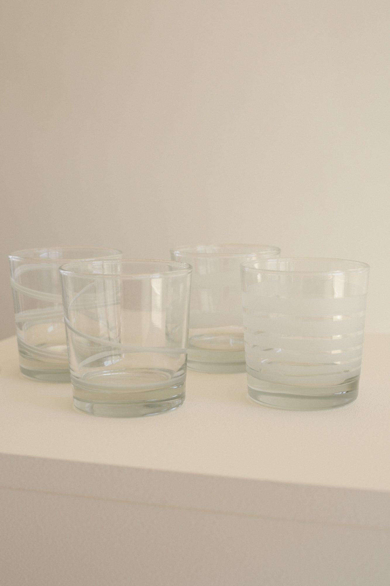 Frosted Swirl Lowball Set