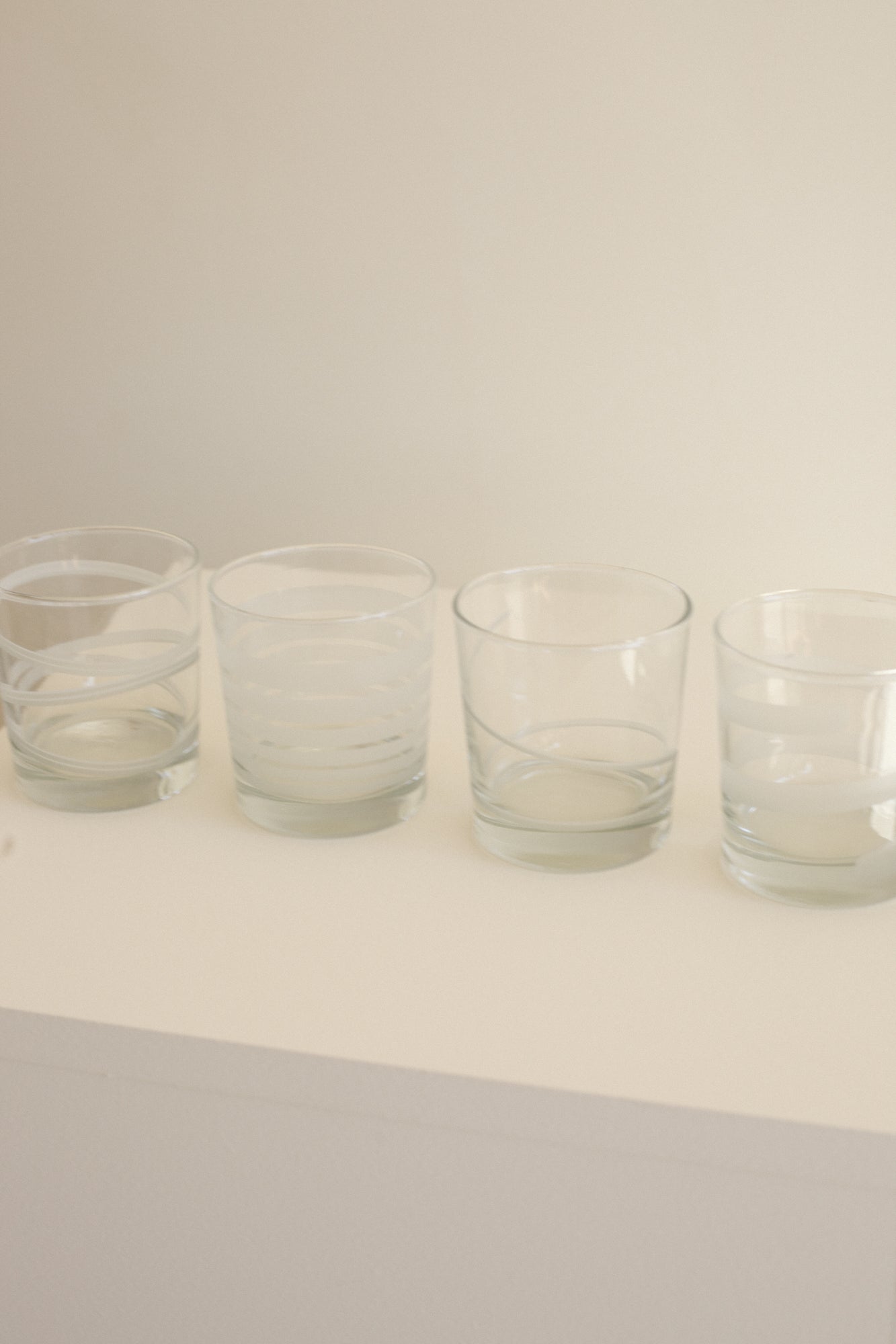 Frosted Swirl Lowball Set