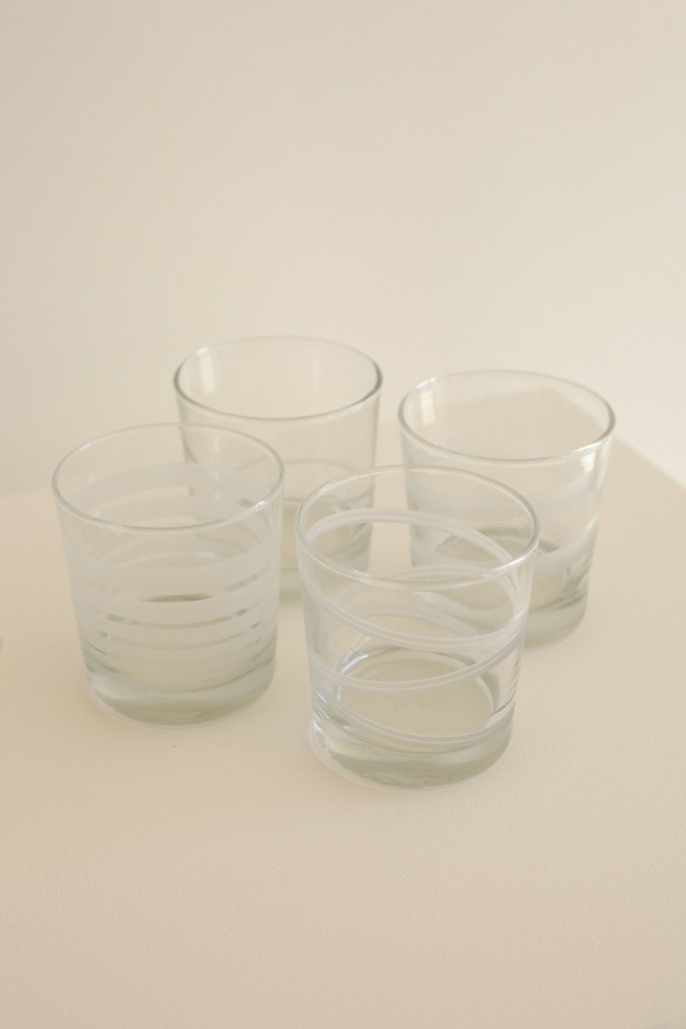 Frosted Swirl Lowball Set