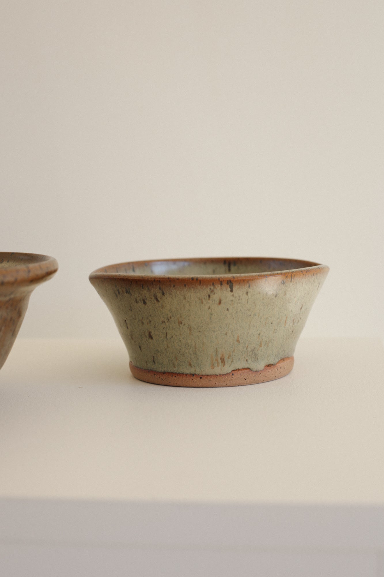 Pair of Hand Thrown Ceramic Mixing Bowls