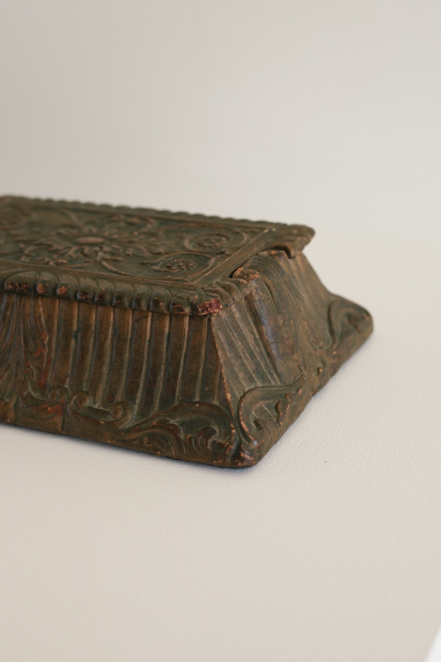 Aged Art Nouveau Keepsake Box