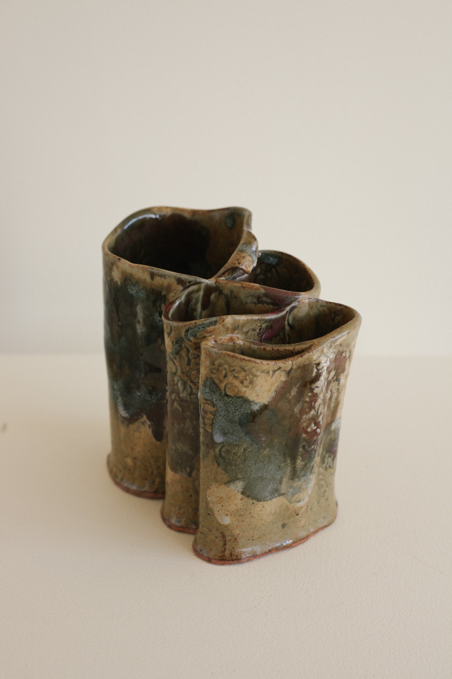 Tiered Freeform Studio Art Vase