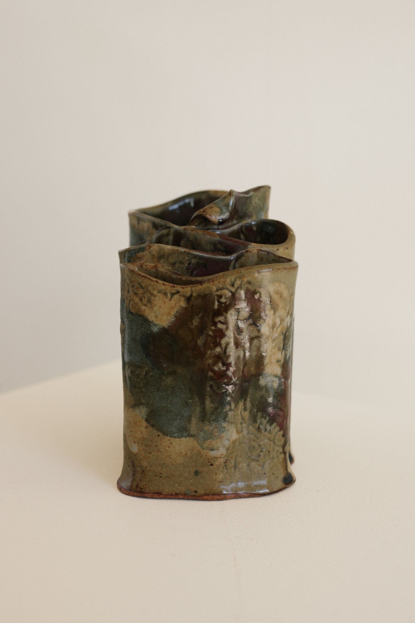 Tiered Freeform Studio Art Vase