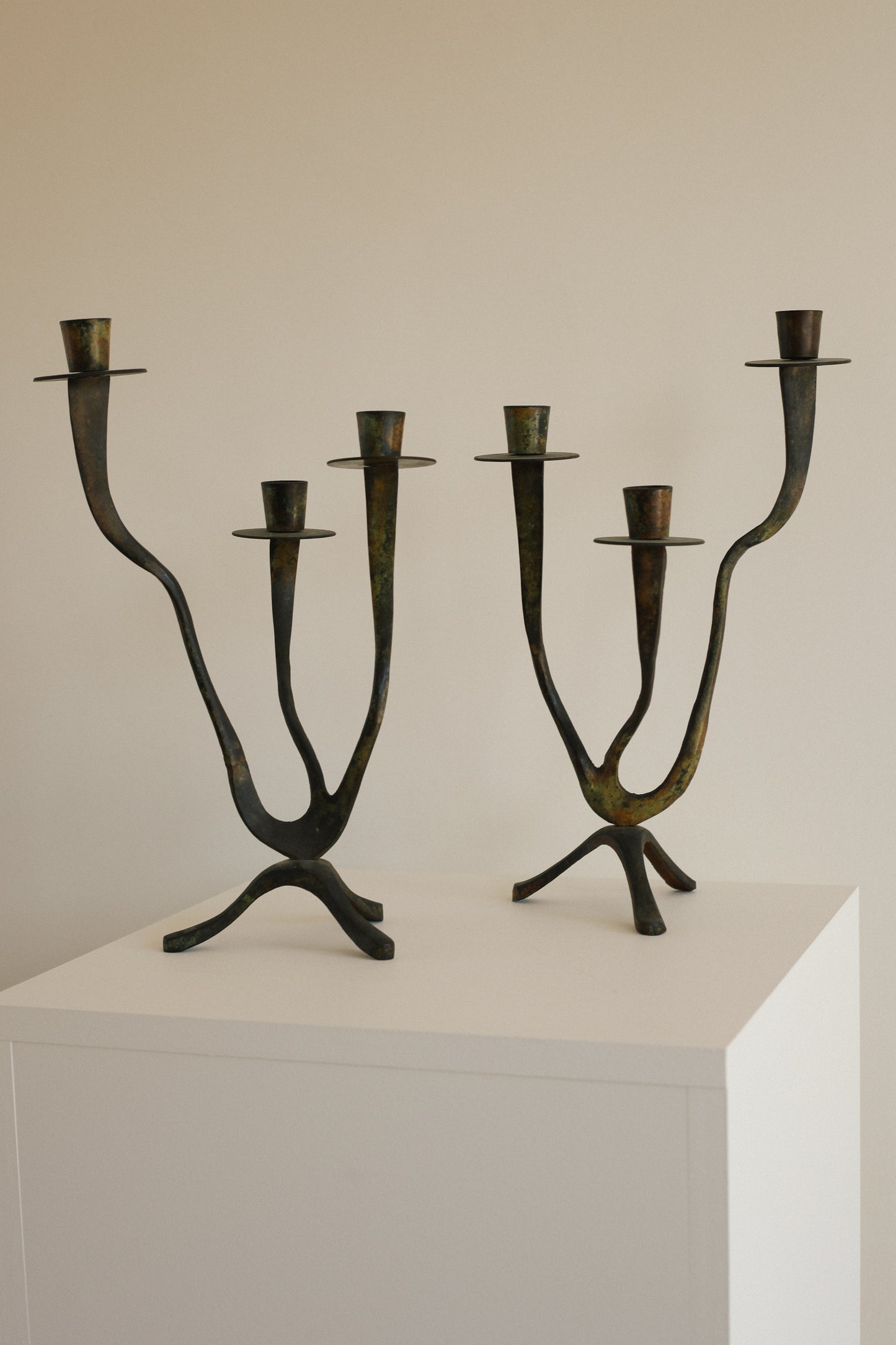 1950s Biomorphic Candelabra Pair