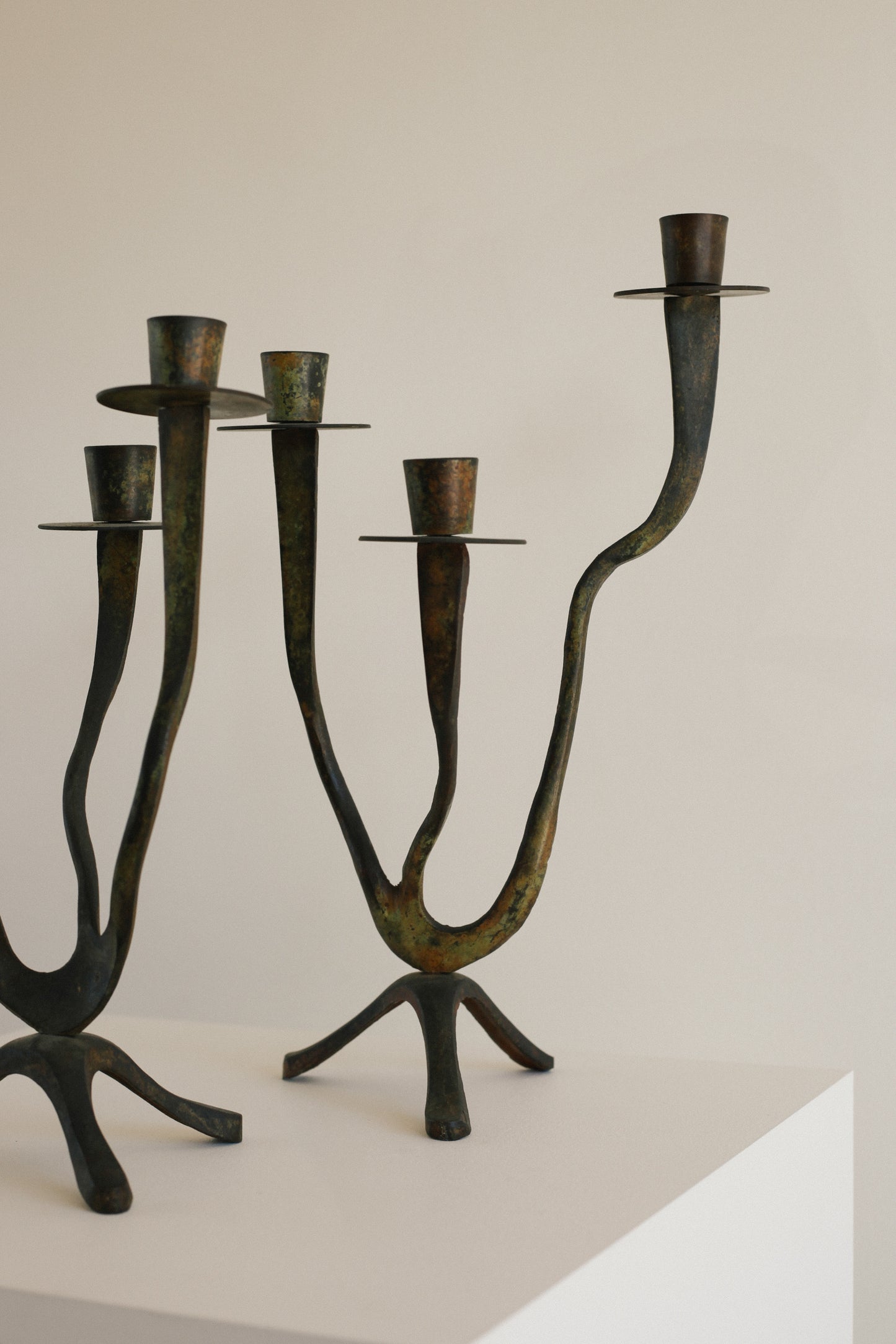 1950s Biomorphic Candelabra Pair
