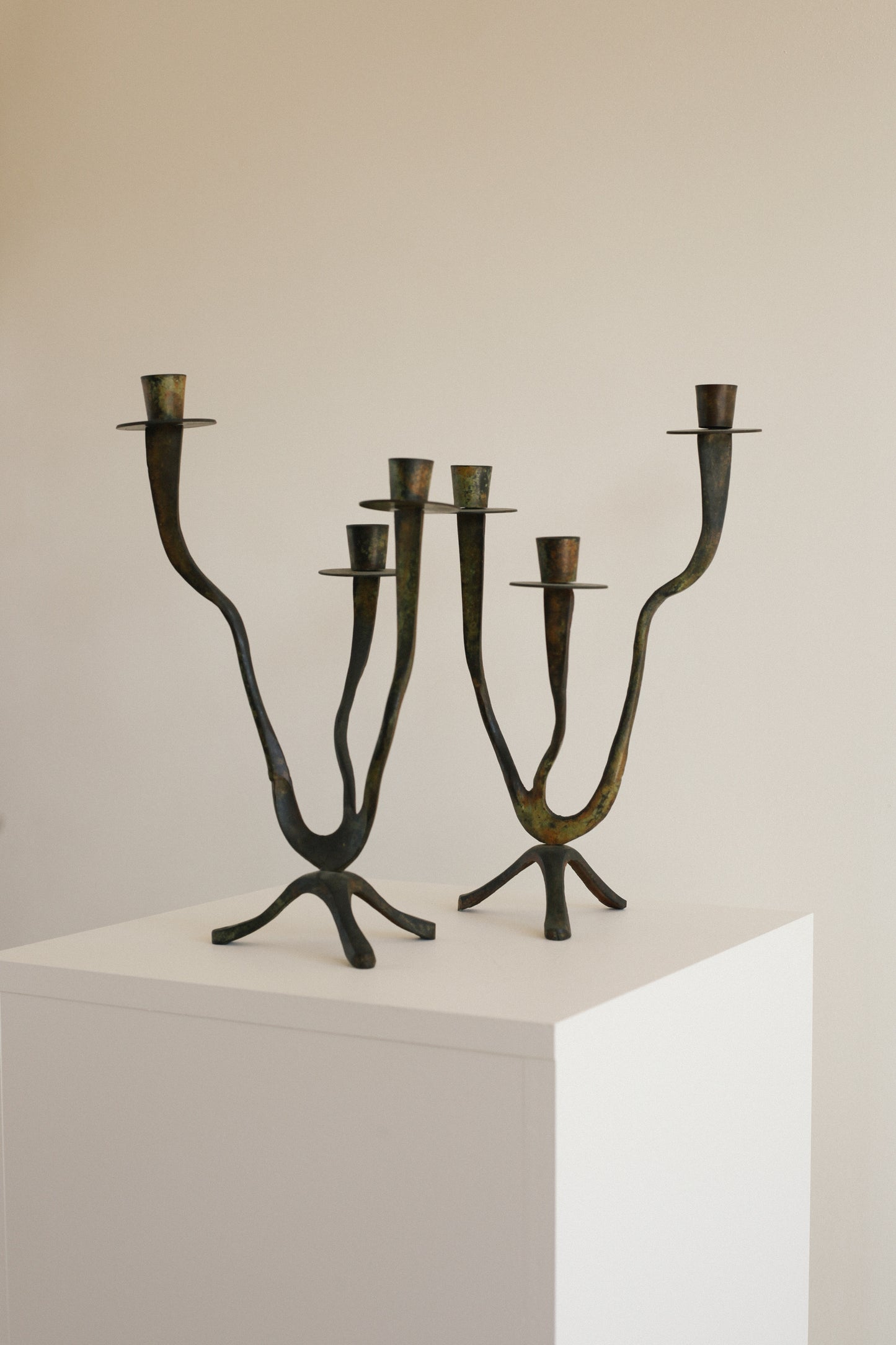 1950s Biomorphic Candelabra Pair