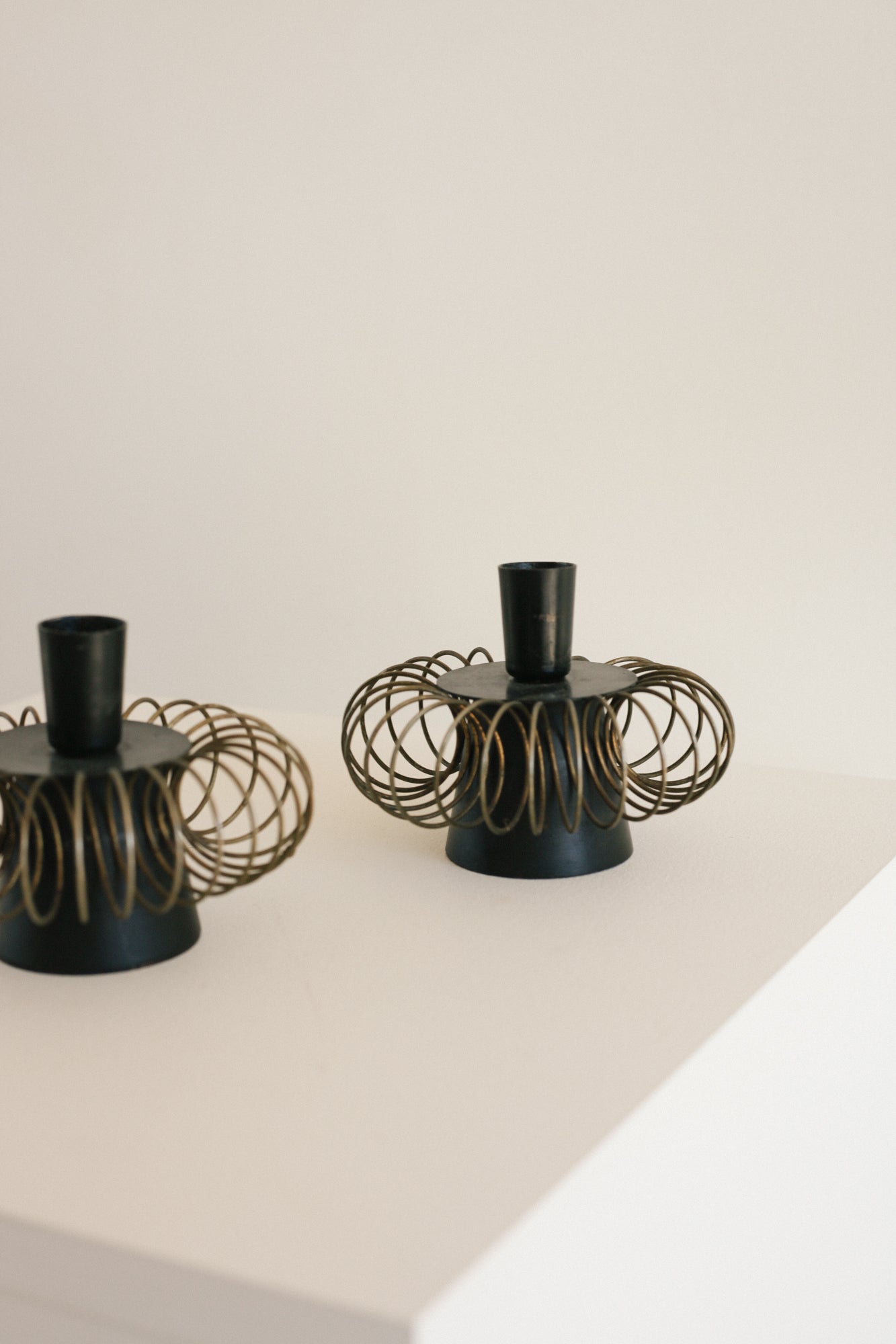 MCM Spiral Taper Candle Holders