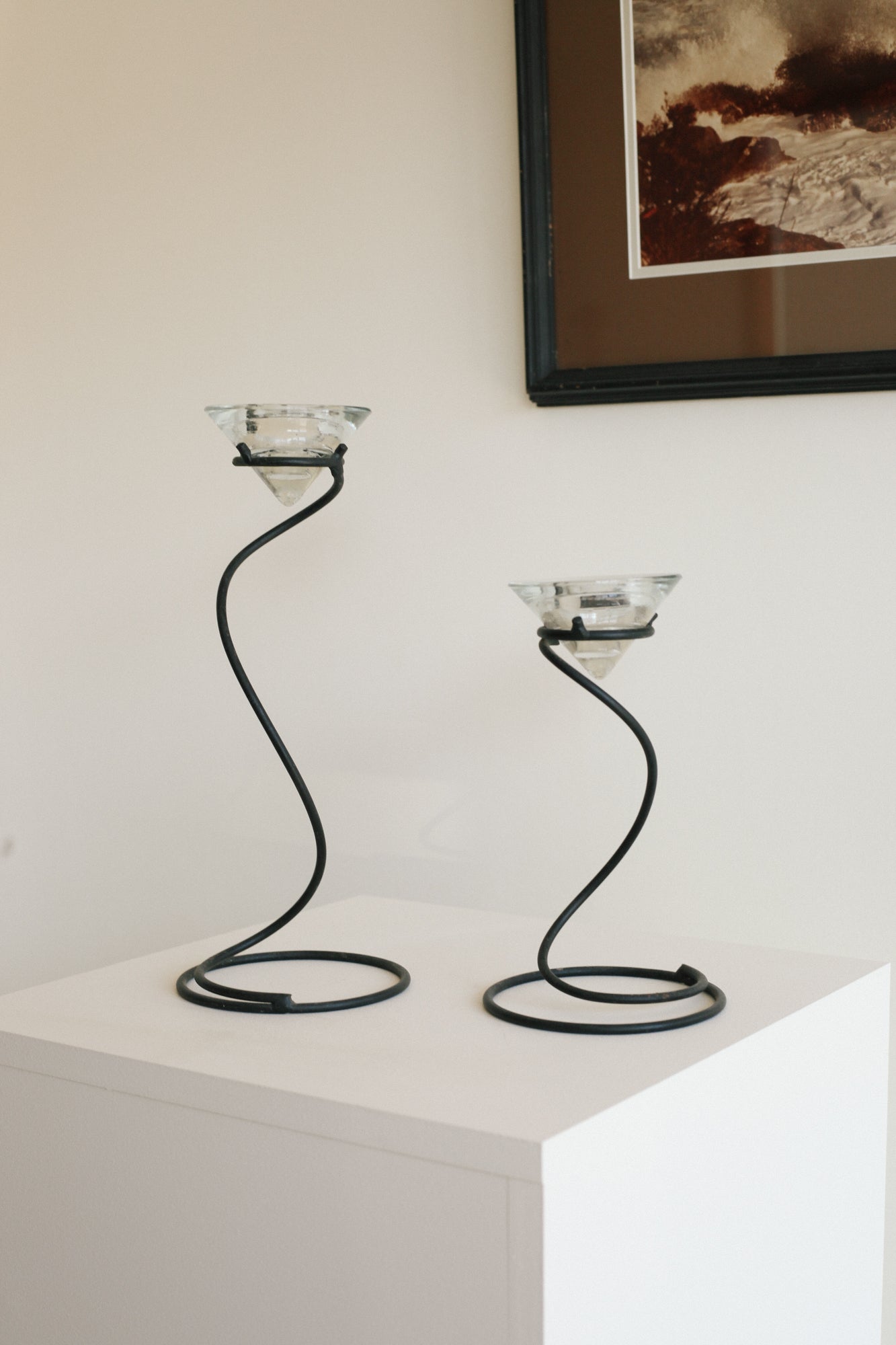 Spiral Tealight Holders (Pair)