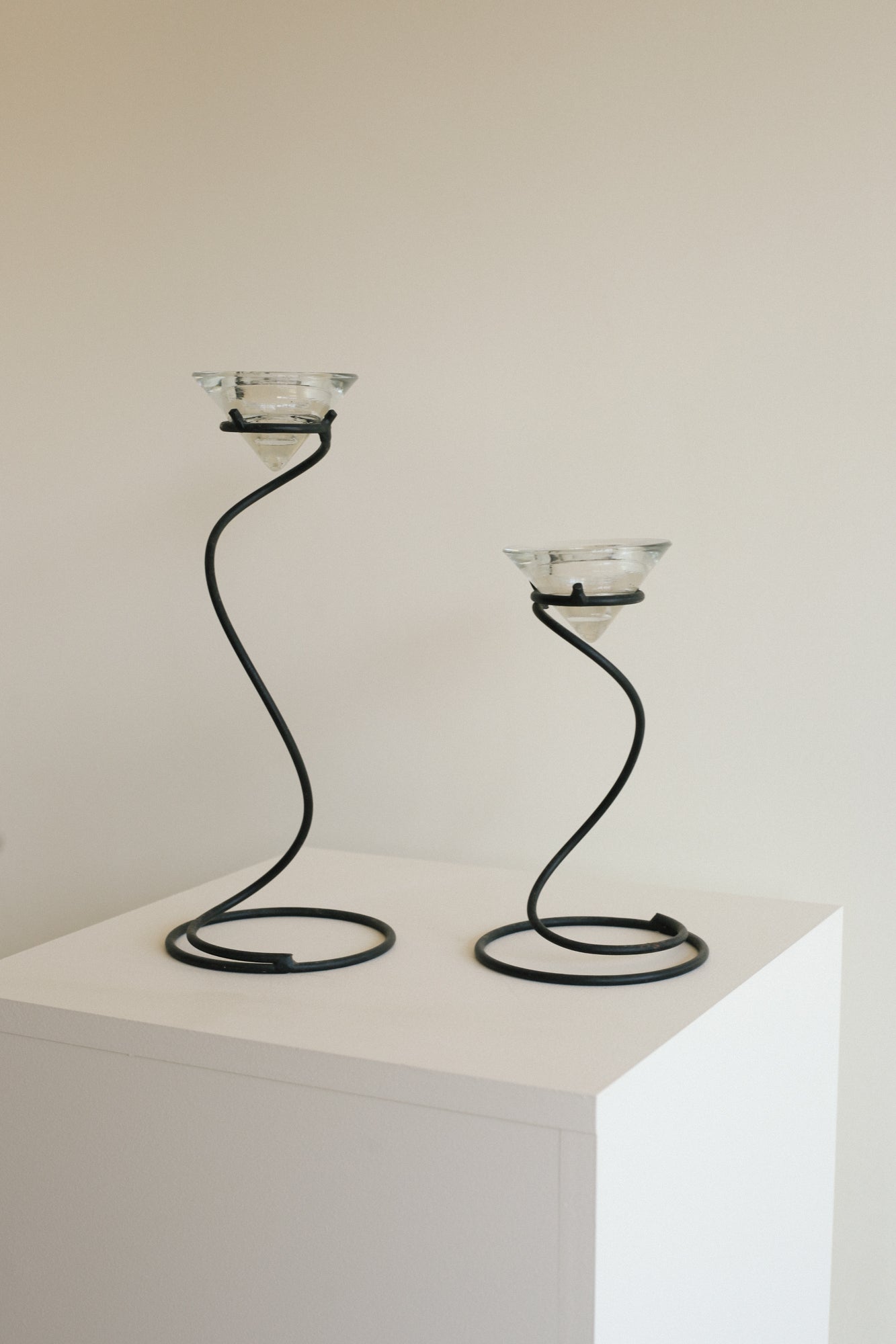 Spiral Tealight Holders (Pair)
