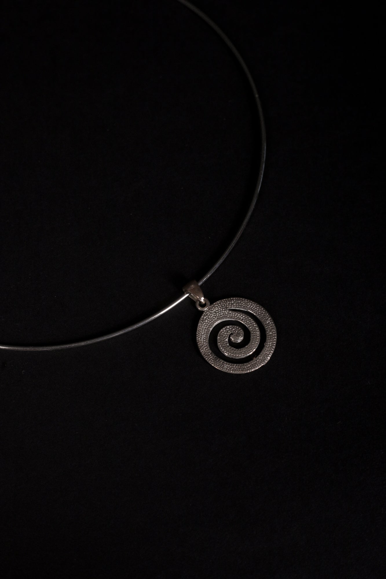Spiral Choker Collar Necklace