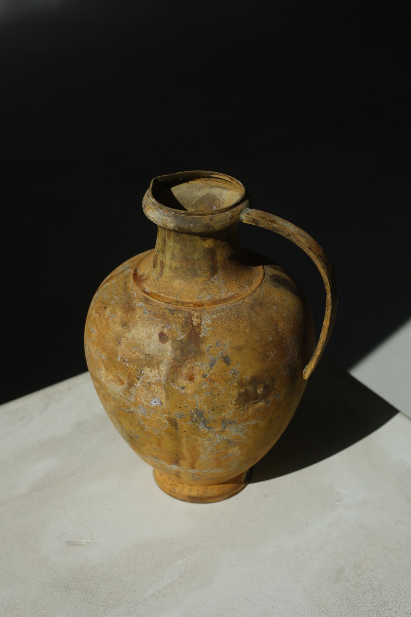 Distressed Metal Pitcher