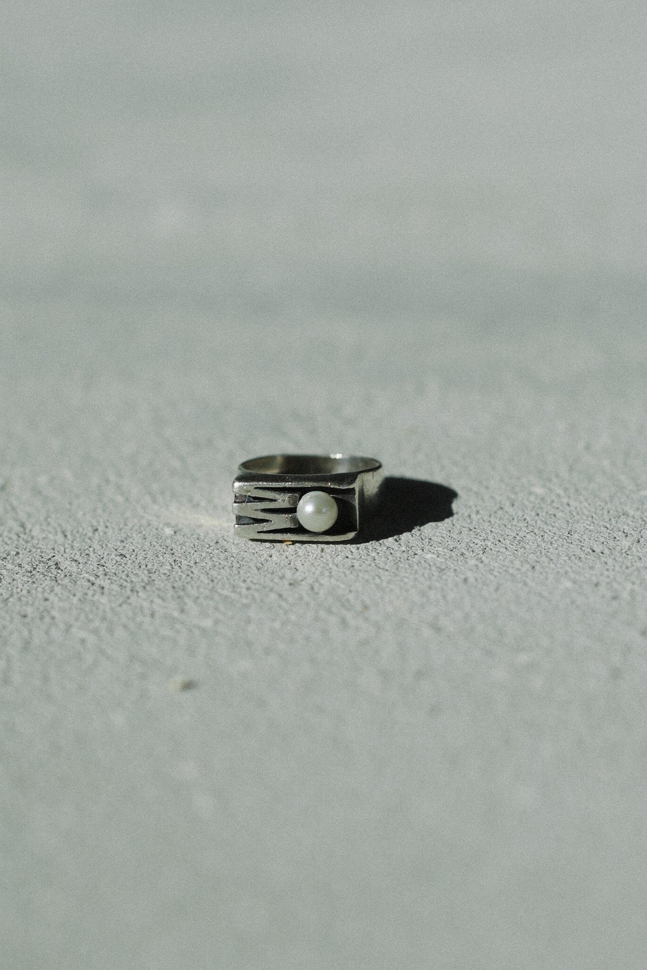 Jules Brenner Modernist Pearl Ring