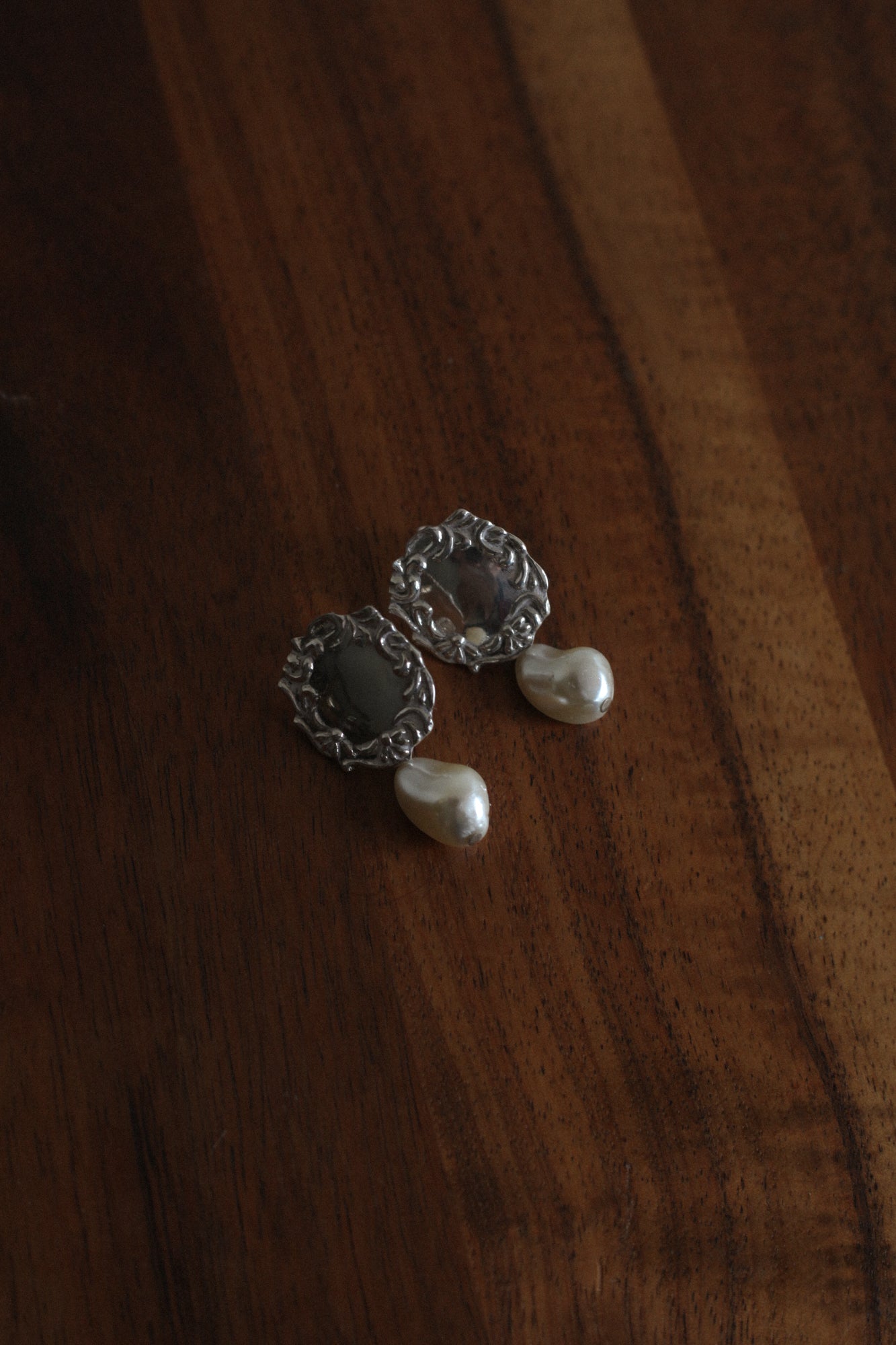 Freshwater Pearl Spoon Earrings