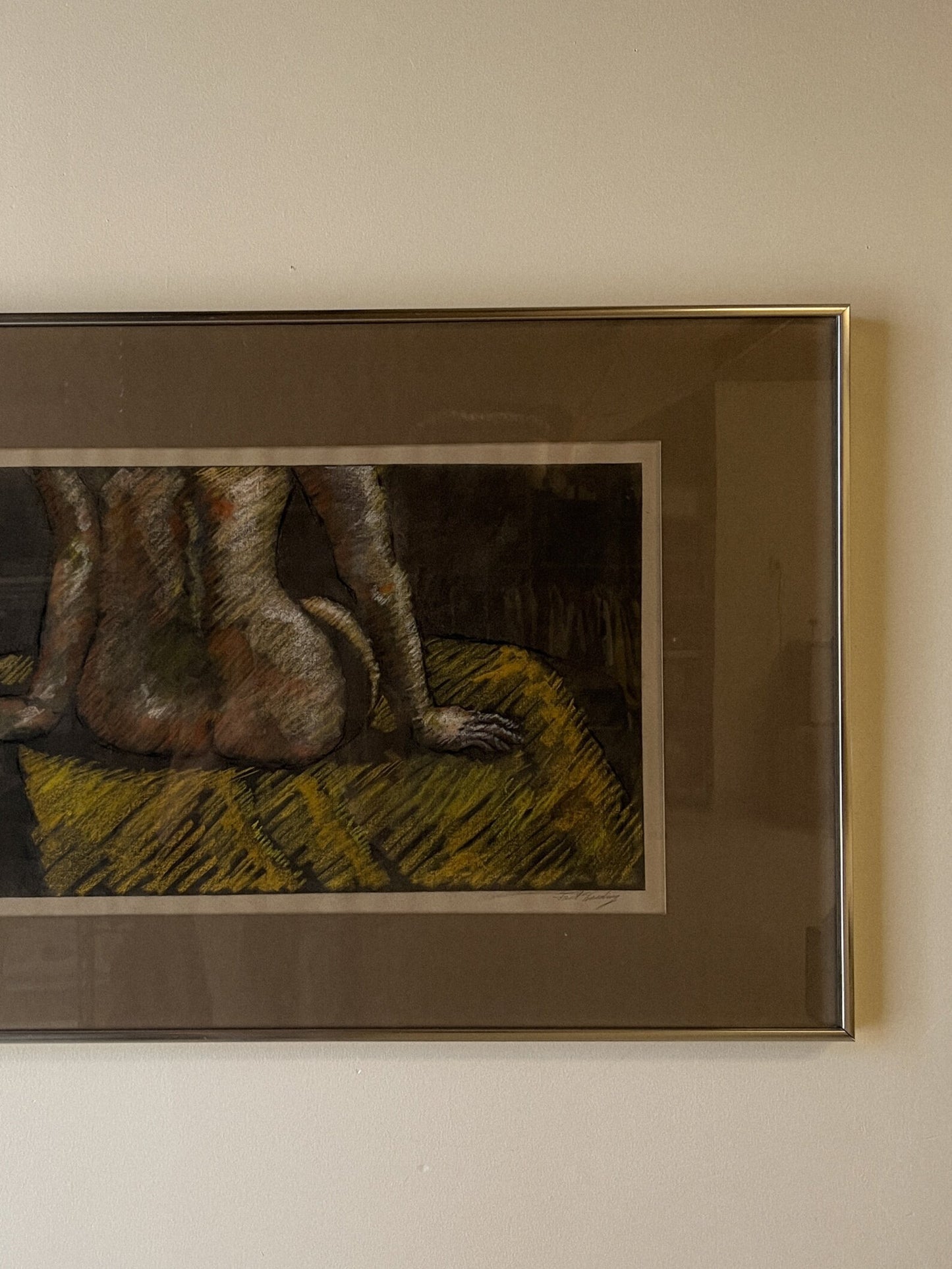Framed "In Waiting" Serigraph