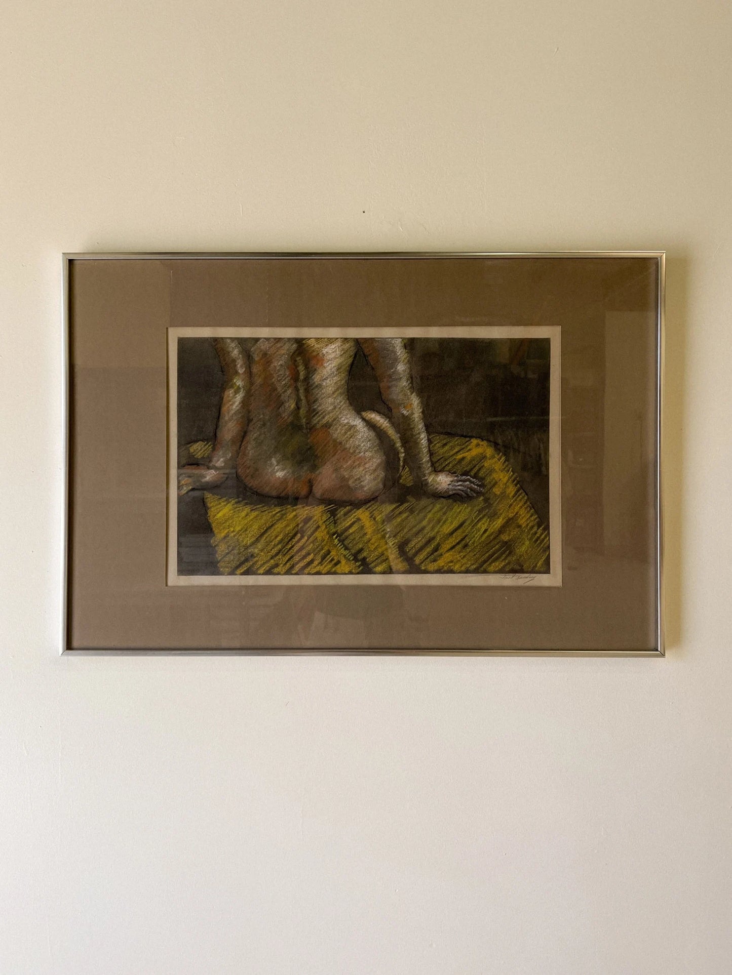 Framed "In Waiting" Serigraph
