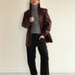 Etienne Agner Oxblood Leather Jacket