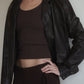 Emanuel Ungaro Chocolate Calf Leather Jacket
