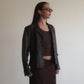 Emanuel Ungaro Chocolate Calf Leather Jacket