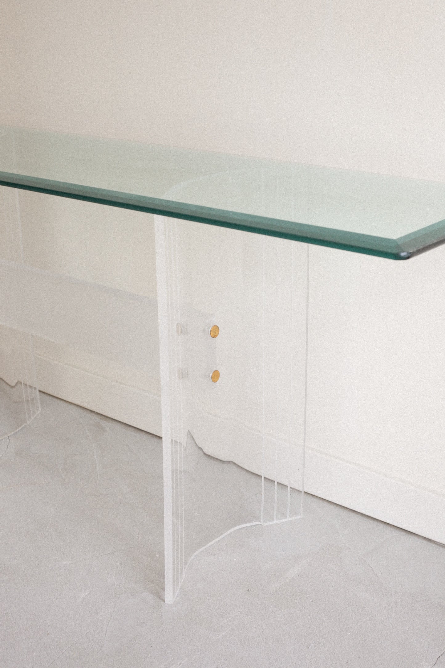 Glass & Lucite Console Table