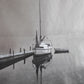 Mixed Media Metallic Sailboat Art