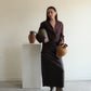 Chocolate Linen Button Down