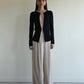 Silk Contrast Cardigan