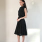 Polka Dotted Pleat Dress