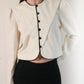 Tuxedo Cropped Blouse