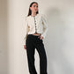 Tuxedo Cropped Blouse