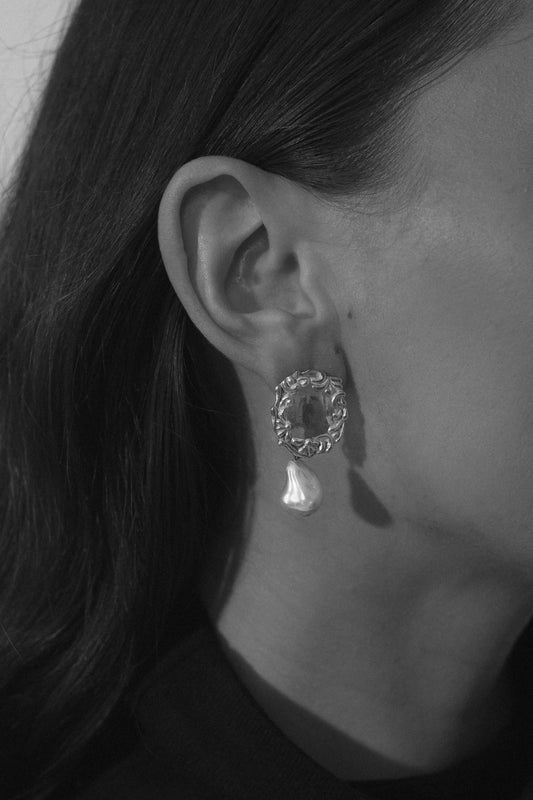 Freshwater Pearl Spoon Earrings