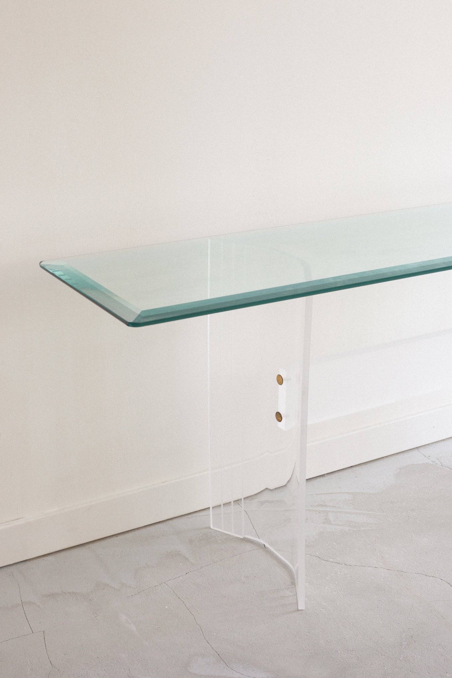 Glass & Lucite Console Table