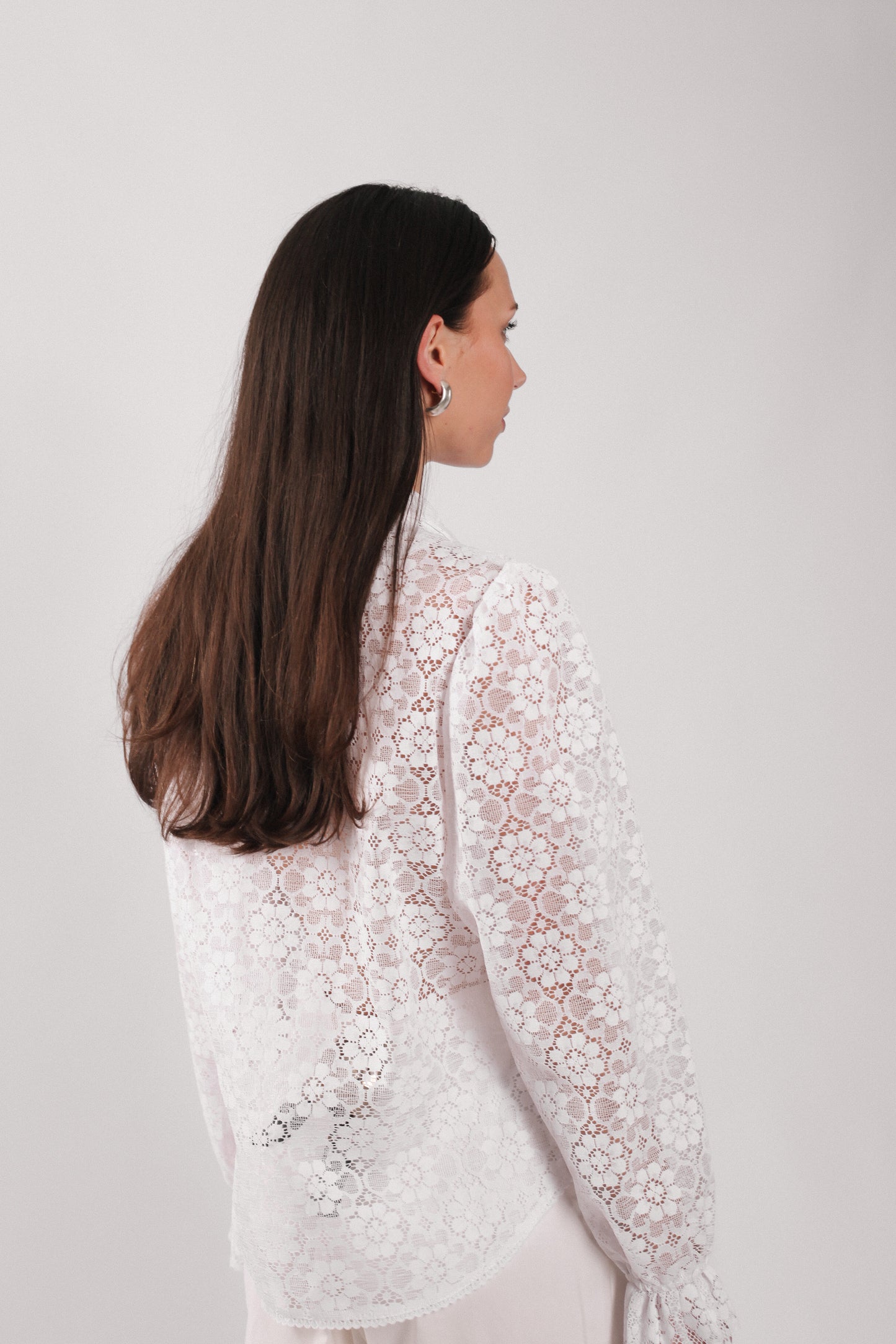 70s Lace Button Down