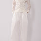 Delaru Ruched Button Blouse