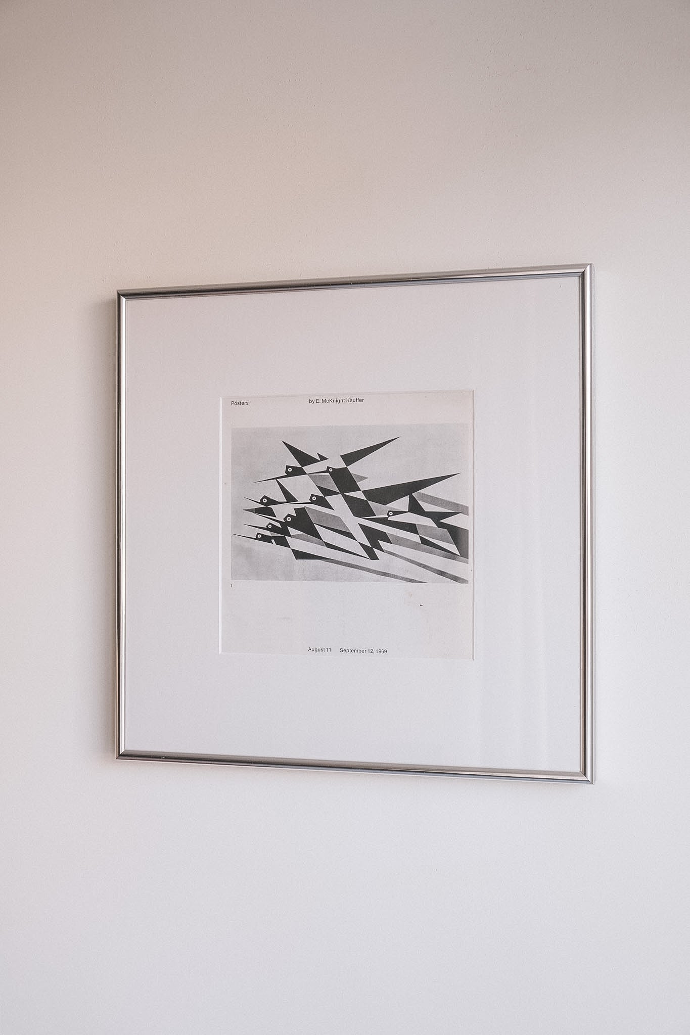 E. McKnight Kauffer Framed Exhibition Poster, 1969
