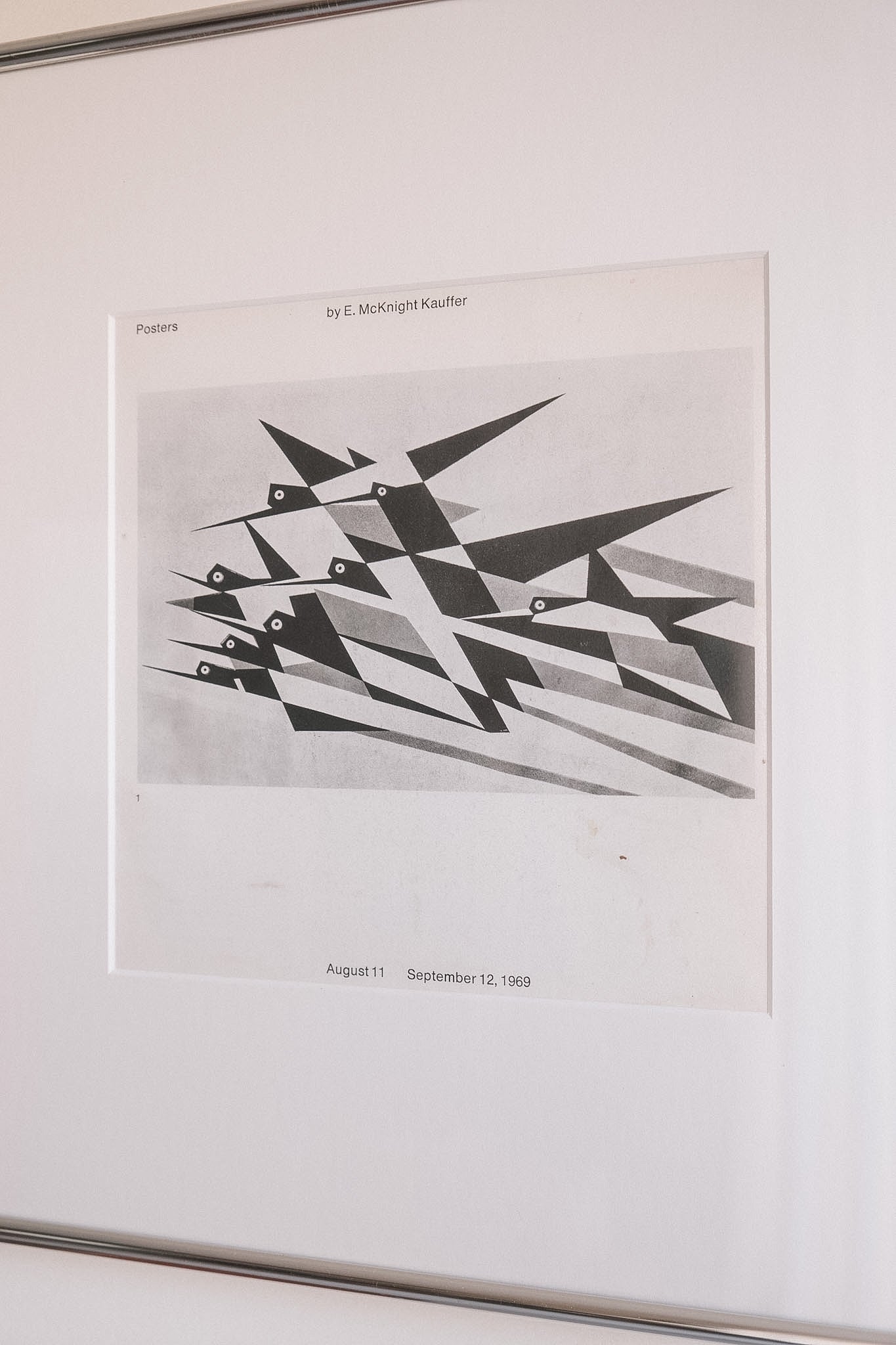 E. McKnight Kauffer Framed Exhibition Poster, 1969