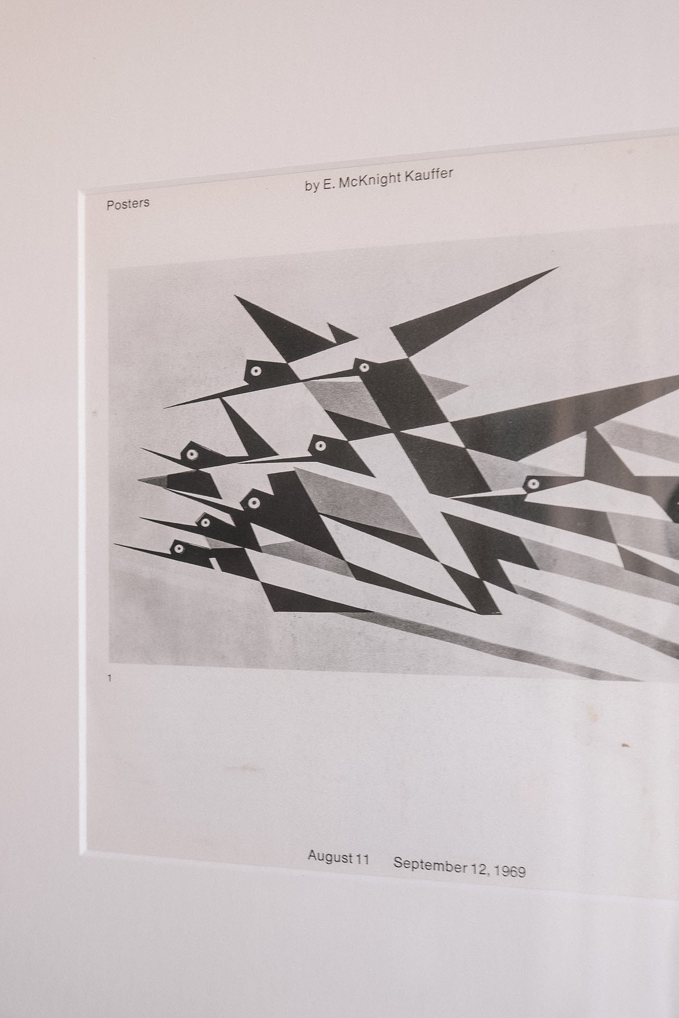 E. McKnight Kauffer Framed Exhibition Poster, 1969