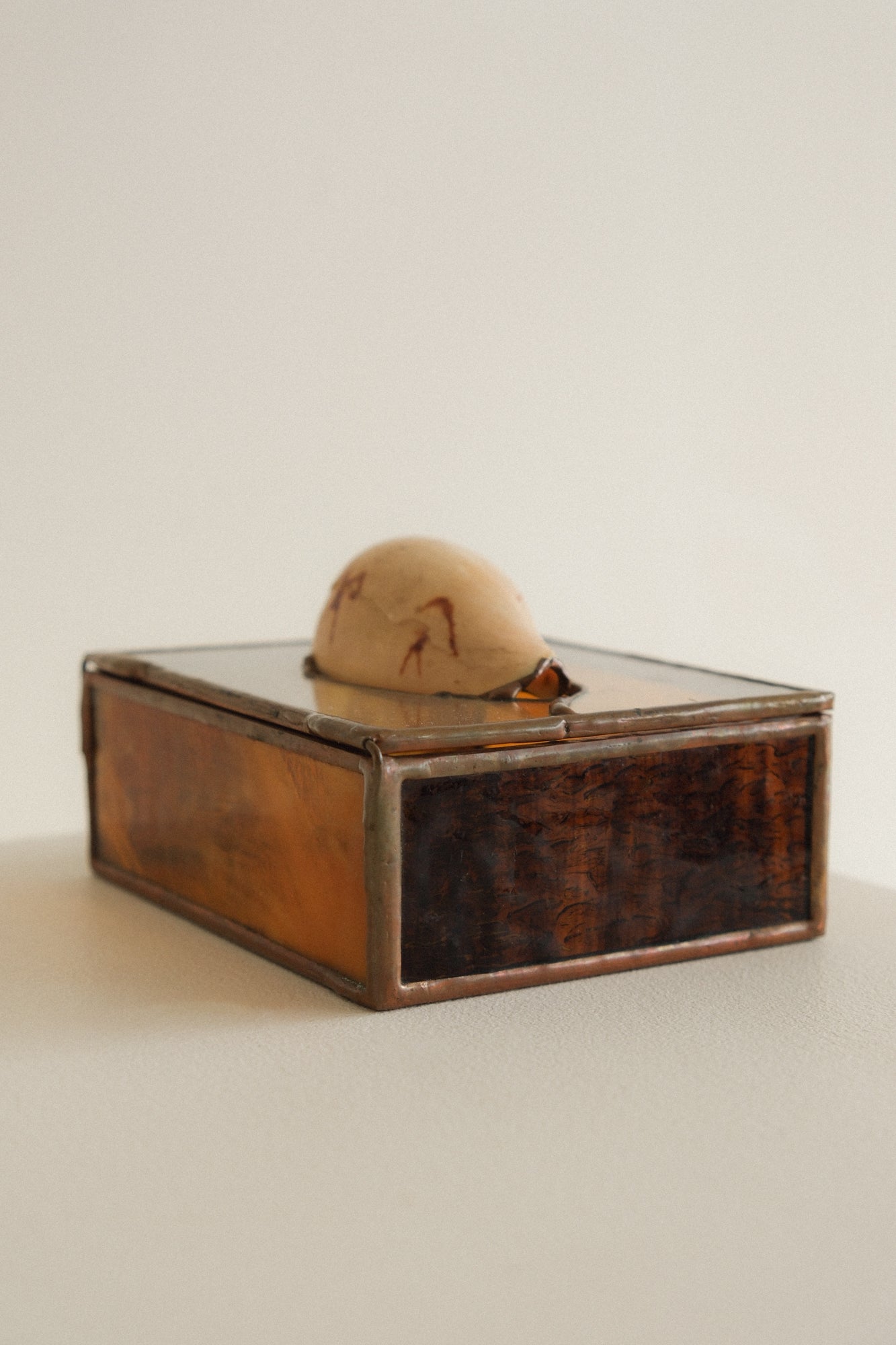Stained Glass Seashell Jewelry Box