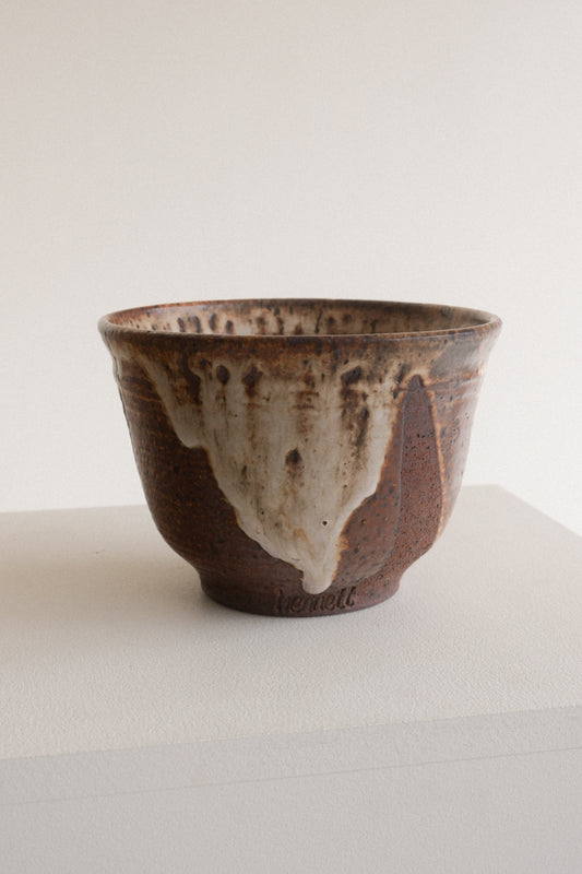 MCM Style Signed Stoneware Vase