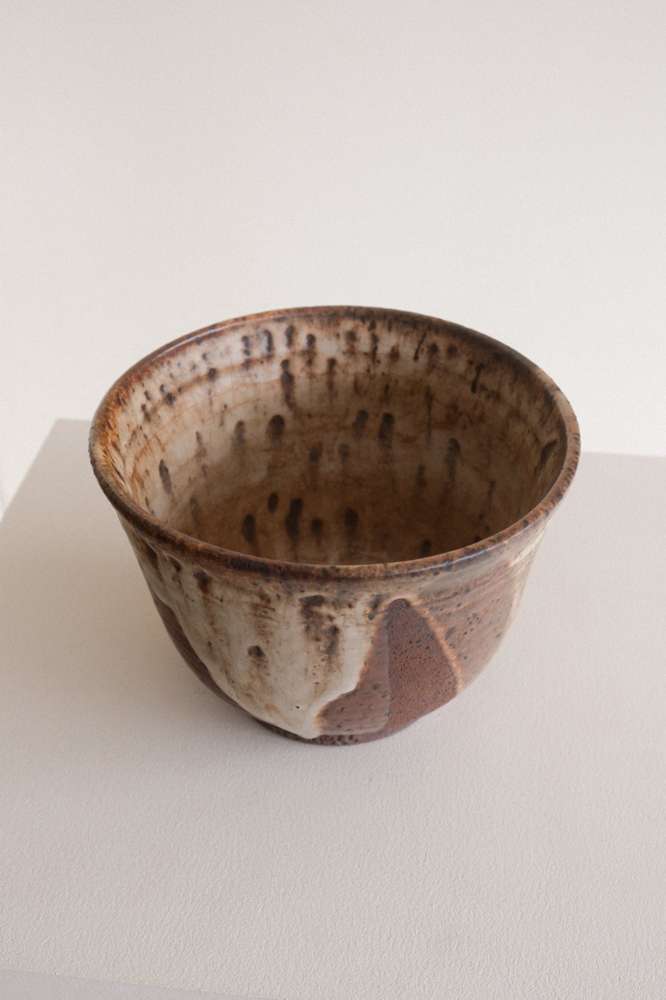 MCM Style Signed Stoneware Vase