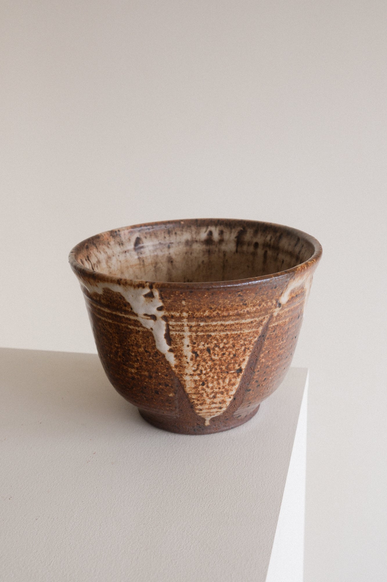 MCM Style Signed Stoneware Vase
