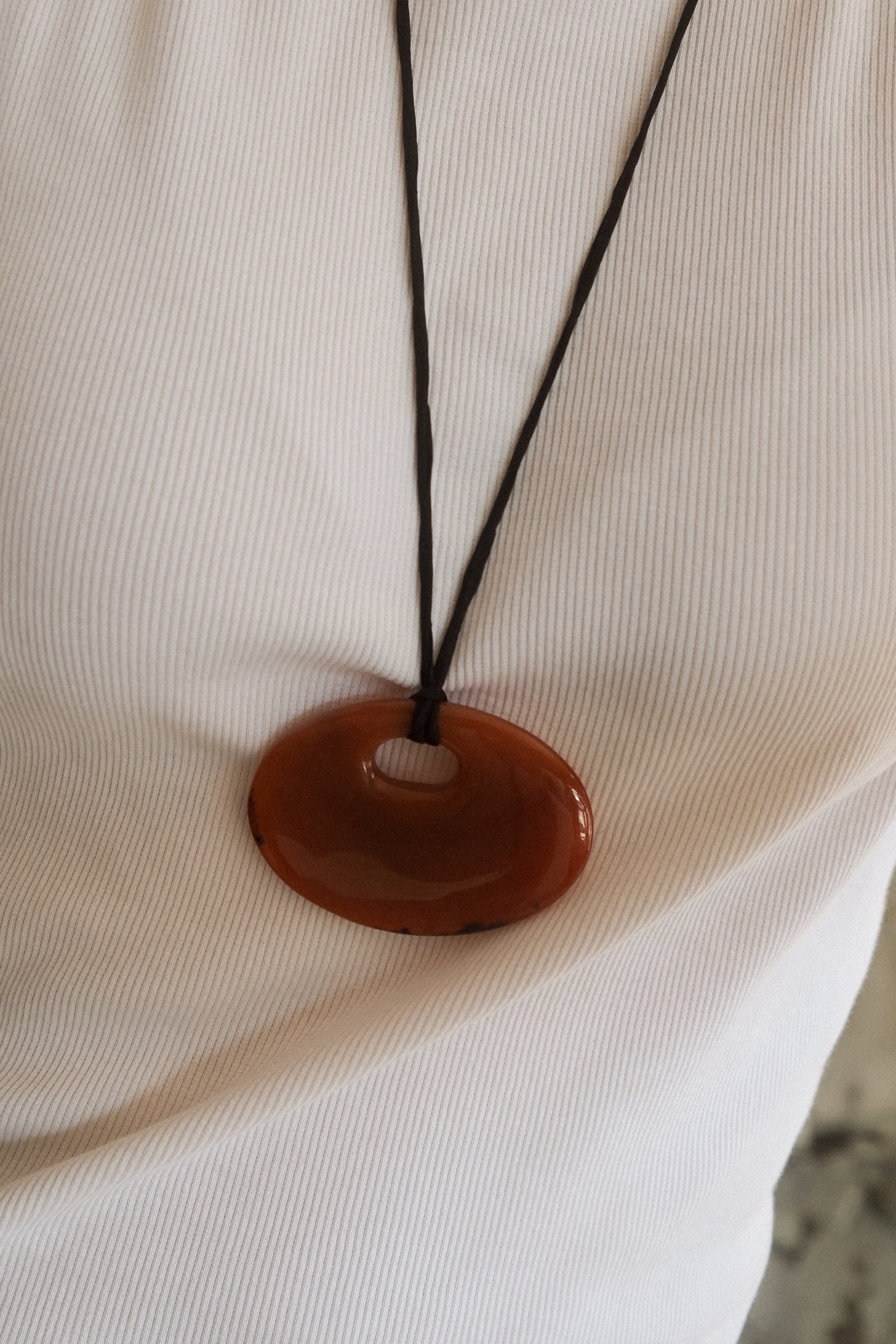 Amber Agate Necklace