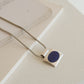 Cobalt Blue Modernist Pendant Necklace
